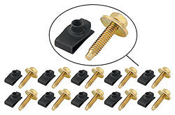 Body Bolt Kit With Clips, Gold Bolts