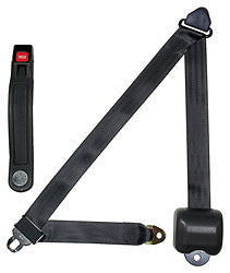 Seat Belt 3-Point Retractable Charcoal